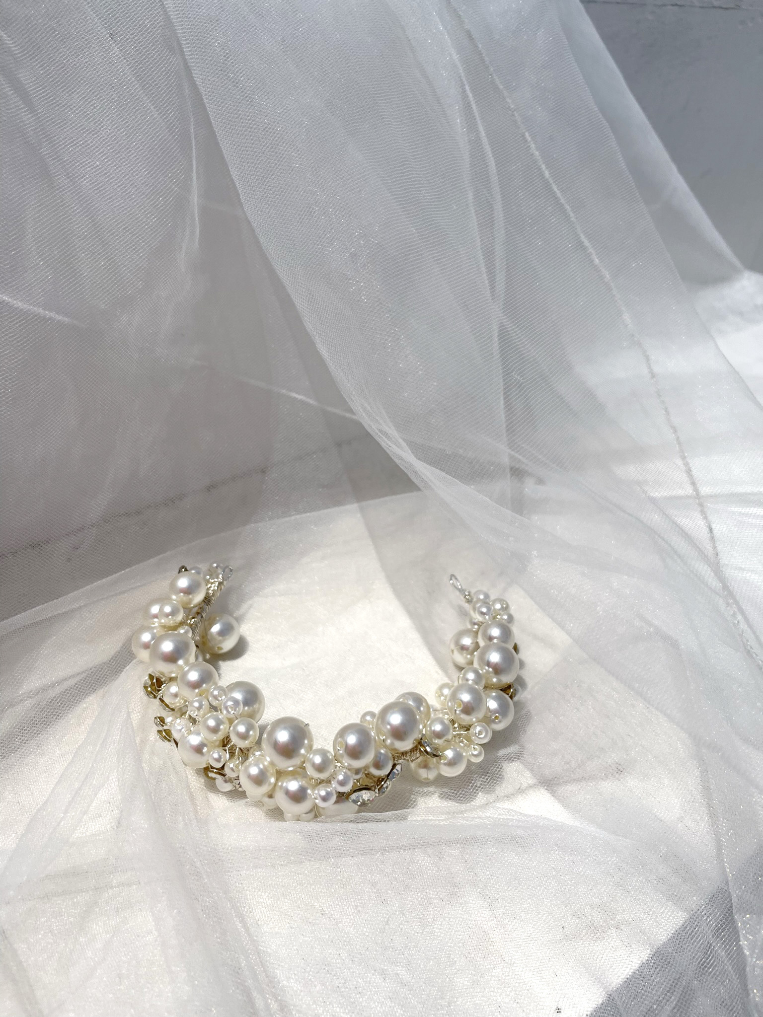Pearl bridal hairpiece